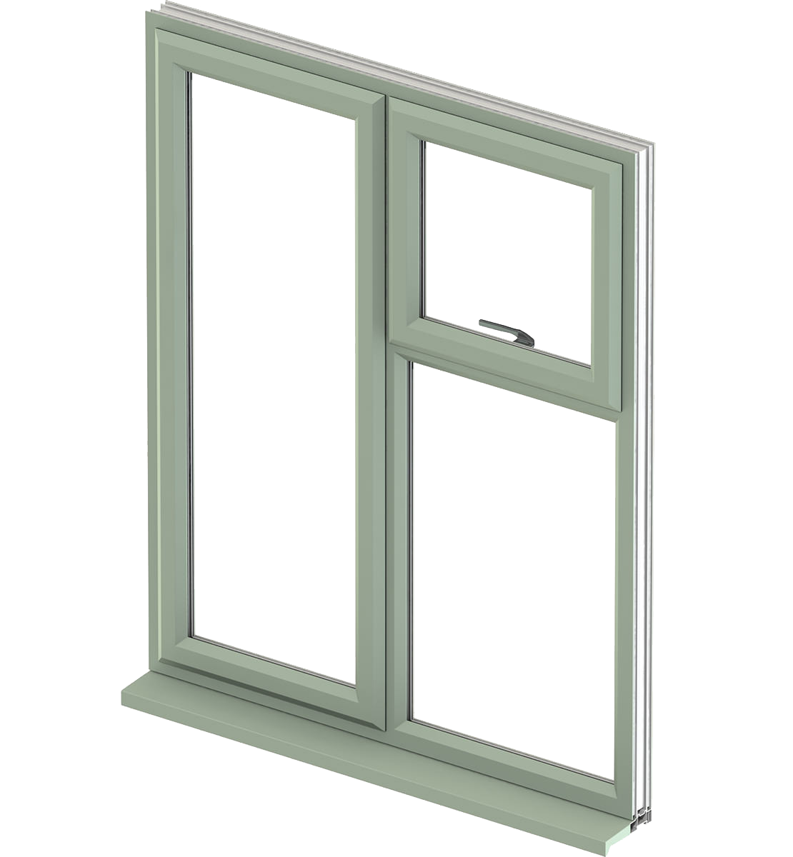 casement window green